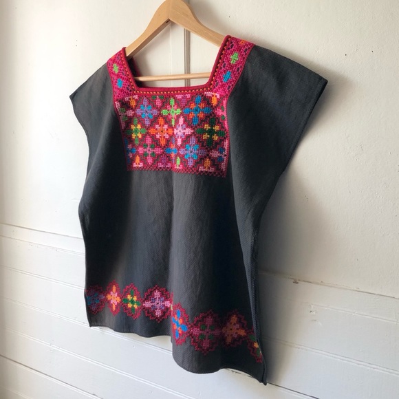 Handwoven Embroidered Colorful Mayan Huipil Authentic Artisan Made M/L - Picture 12 of 15